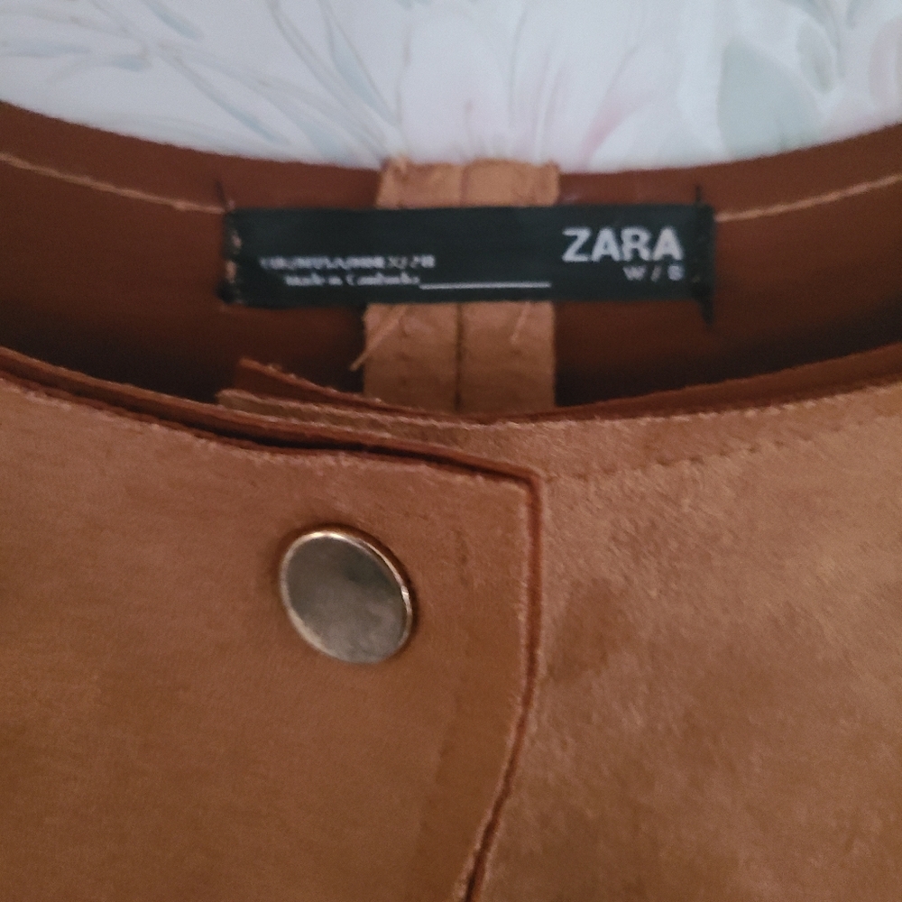 Zara Faux Suede And Faux Fur Jacket - Picture 3 of 5